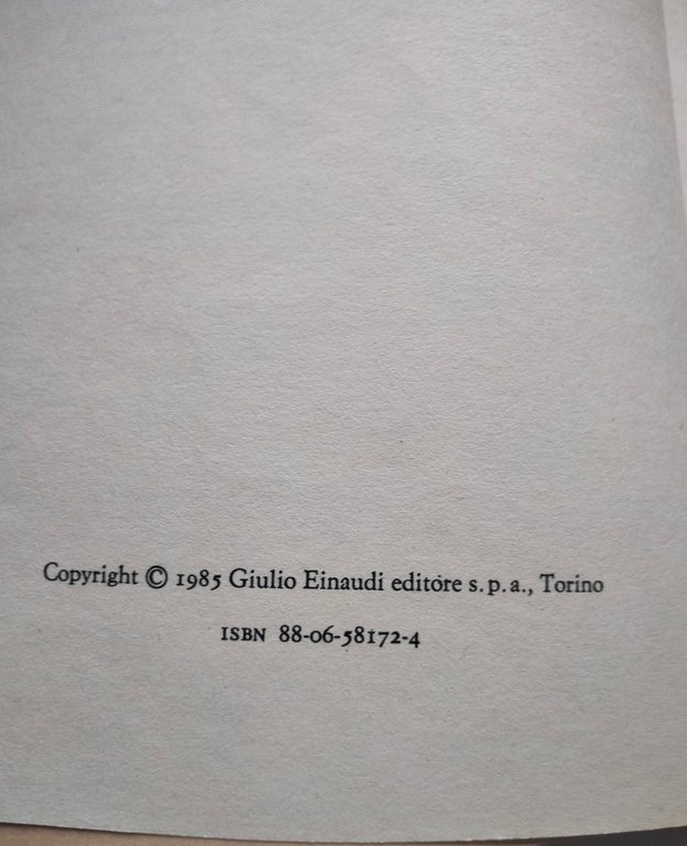 L'ultimo paradosso, Alberto Asor Rosa, Einaudi, 1985