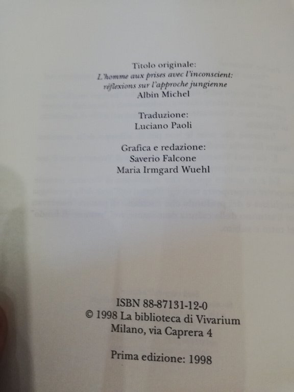 L'Uomo alle prese con l'inconscio, elie G. Humbert, 1998