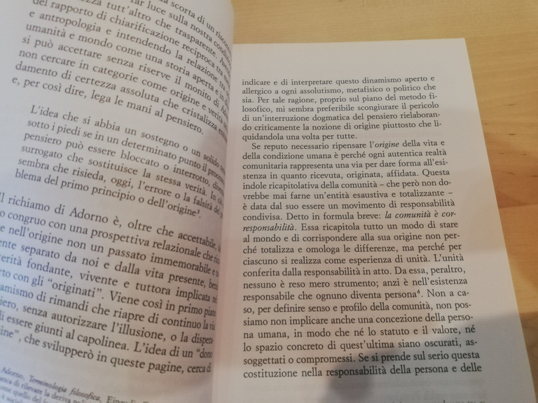 L'uomo e la comunità, Roberto Mancini, Qiqajon, 2004