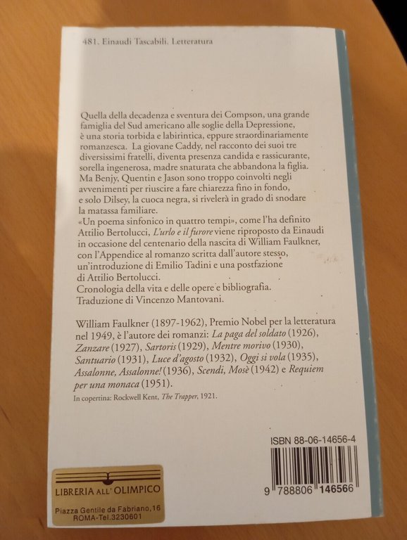 L'urlo e il furore, William Faulkner, Einaudi, 1997