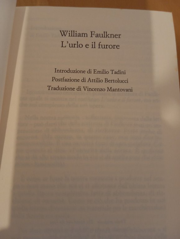 L'urlo e il furore, William Faulkner, Einaudi, 1997