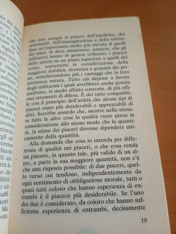 L'utilitarismo, John Stuart Mill, SugarCo, 1978