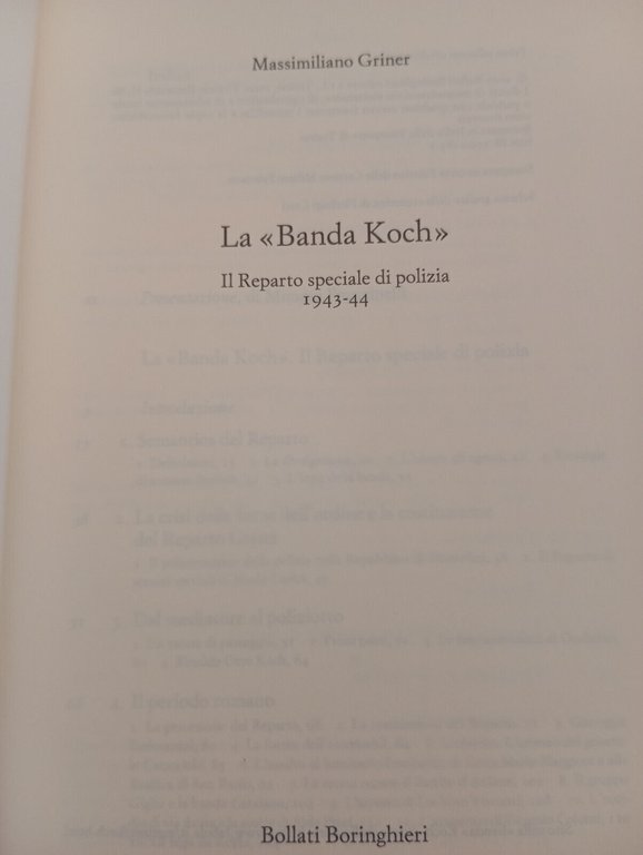 La banda Koch il reparto speciale di polizia 1943-44, M. …