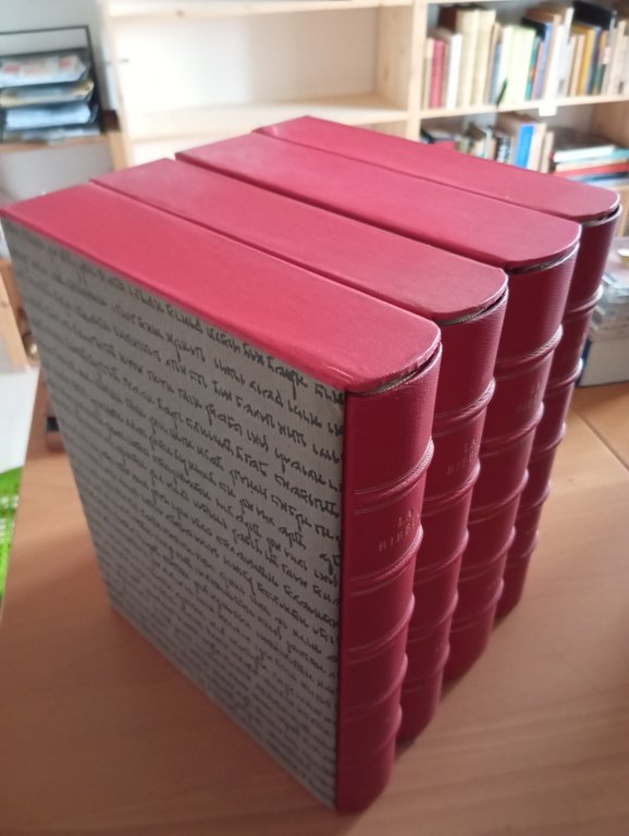 La Bibbia, 4 volumi, Encyclopedia Britannica con custodie, Antonio Martini, …
