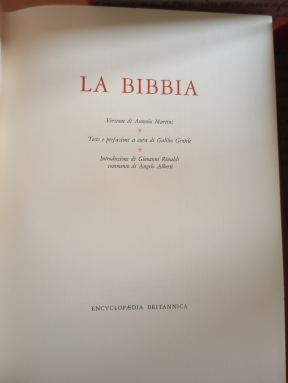 La Bibbia, 4 volumi, Encyclopedia Britannica con custodie, Antonio Martini, …