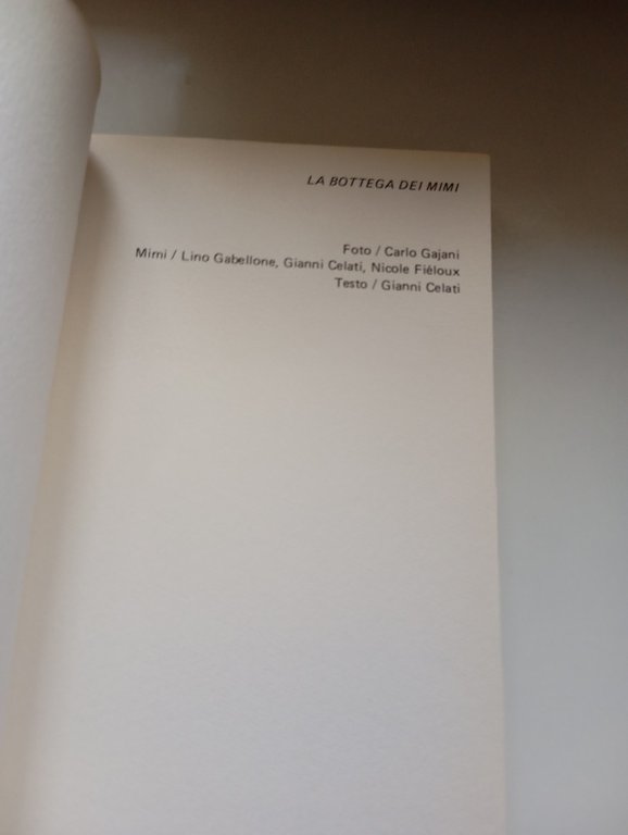 La bottega dei Mimi, Celati Gabellone Gajani Fiéloux, La nuova …