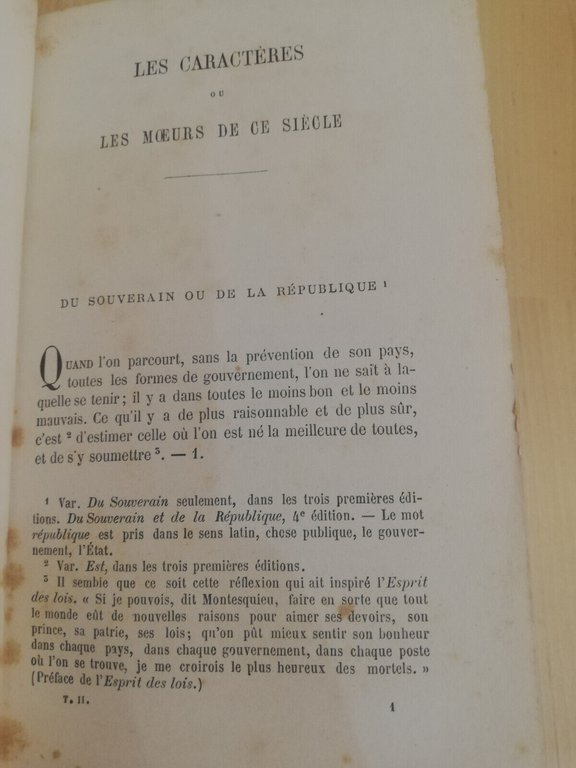 La bruyère, Les caractèrs ou Les moeurs de ce siècle …