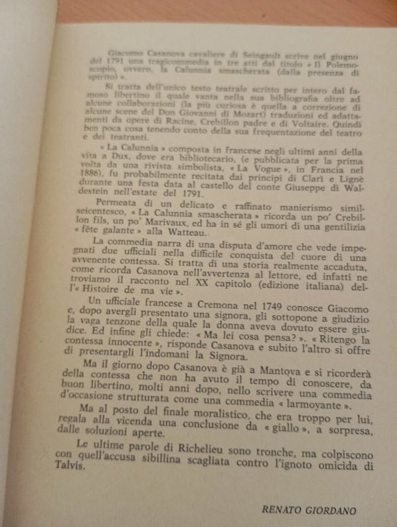 La calunnia smascherata dalla presenza di spirito, Giacomo Casanova, E …