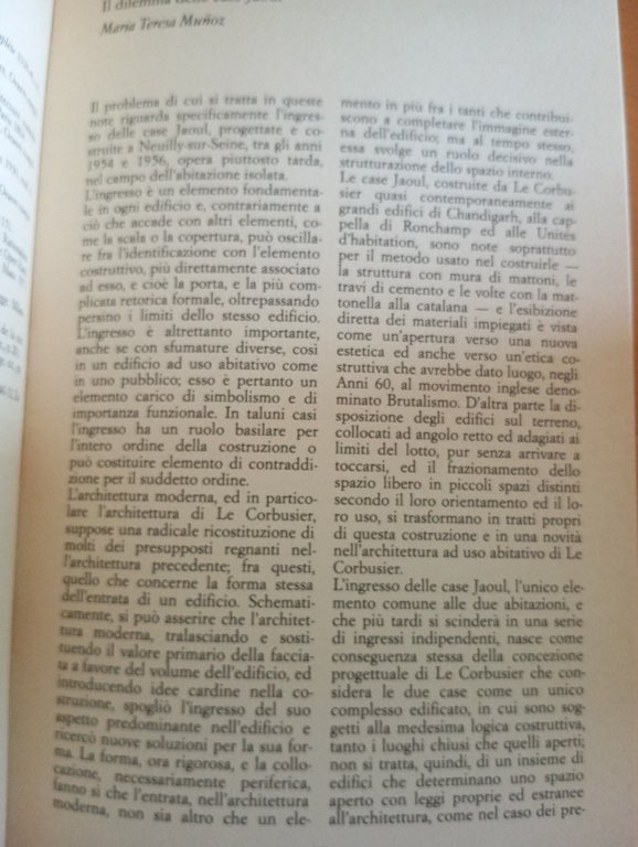 La casa di Le Corbusier, Alfani Canestrari Samonà, 1987