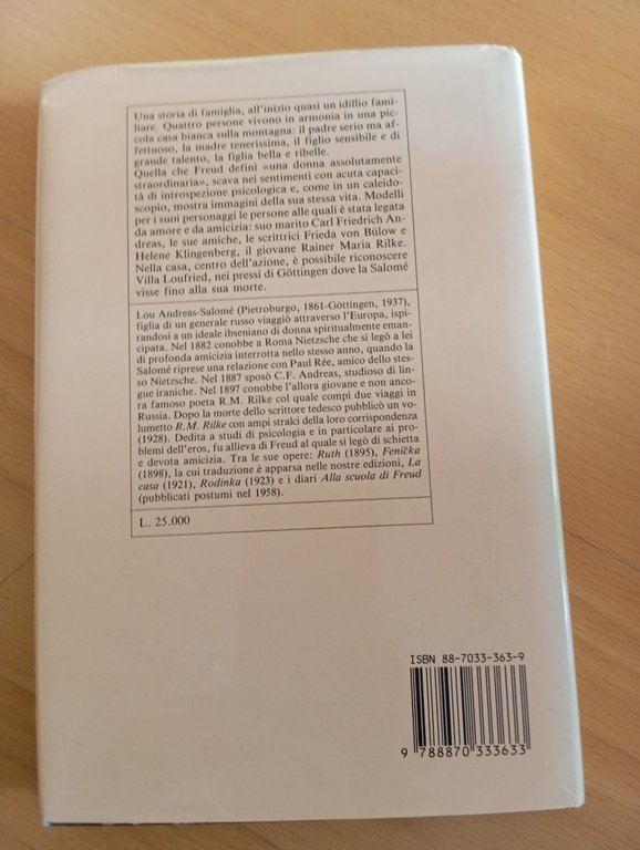La casa, Lou Andreas-Salomé, Lucarini, 1989