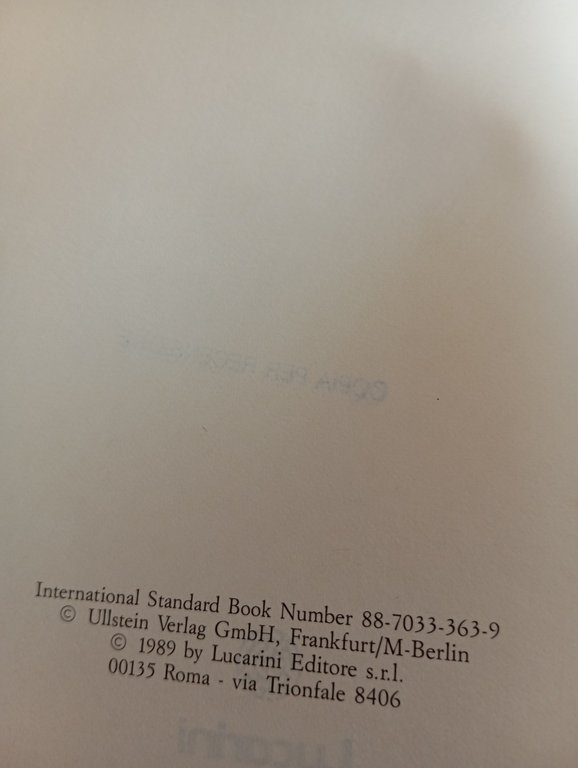 La casa, Lou Andreas-Salomé, Lucarini, 1989
