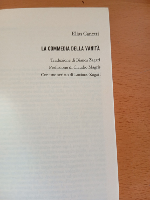 La commedia della vanità, Elias Canetti, Einaudi Teatro, 1975