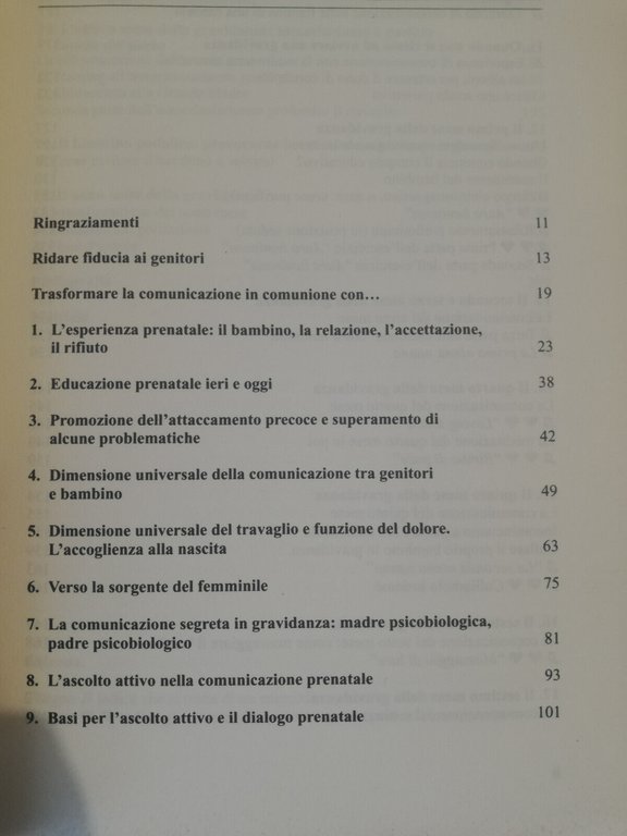 La comunicazione e il dialogo dei nove mesi, Gabriella A. …