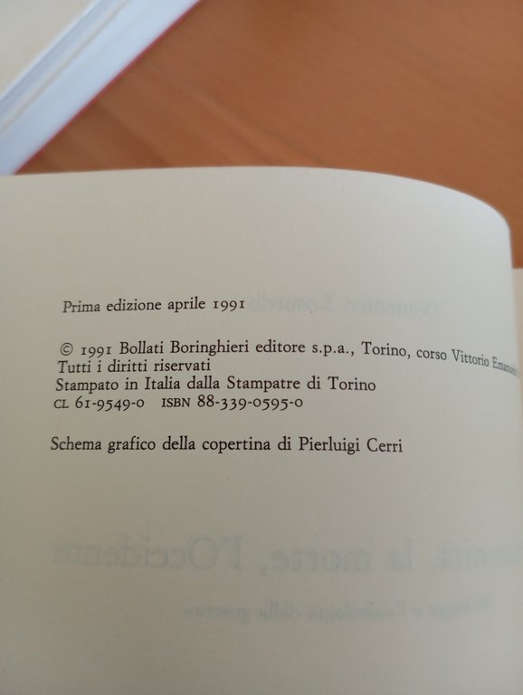 La comunità, la morte, l'occidente, Domenico Losurdo, Bollati Boringhieri, 1991