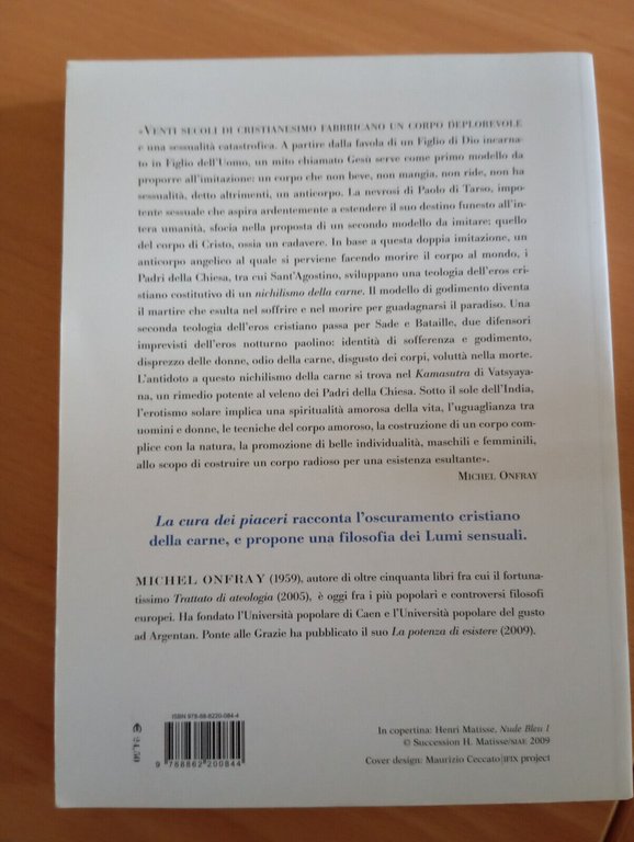 La cura dei piaceri, Michel Onfray, Ponte alle grazie, 2009