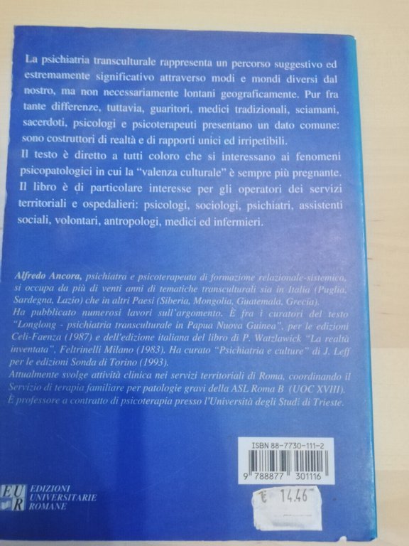 La dimensione transculturale della psicopatologia, Alfredo Ancora, EUR, 1997