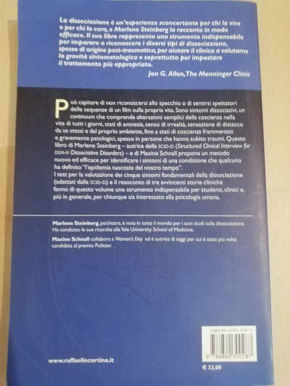 La dissociazione. I cinque sintomi fondamentali, M. Steinberg, M. Schnall, …