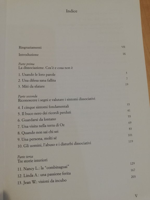 La dissociazione. I cinque sintomi fondamentali, M. Steinberg, M. Schnall, …