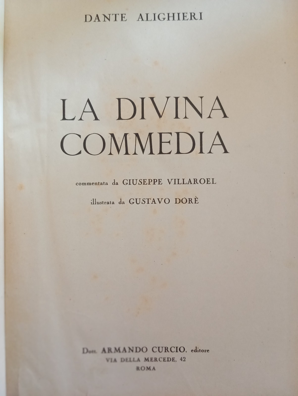 La divina commedia, Dante Alighieri, Illustrato da Gustavo Doré, Curcio, … | Immagine principale
