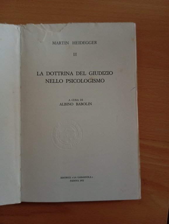 La dottrina del giudizio nella psicologismo, Martin Heidegger, La garangola … | Immagine Gallery 5
