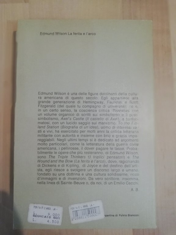 La ferita e l'arco, Edmund Wilson, Garzanti, 1973