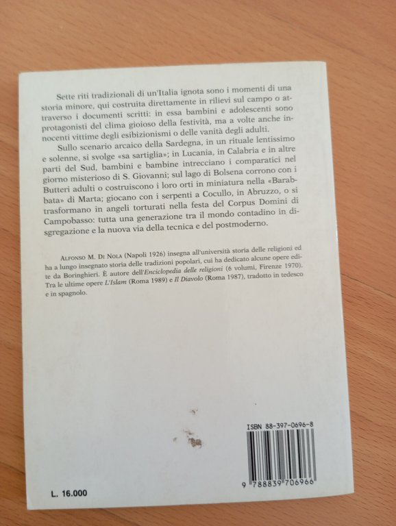 La festa e il bambino, Alfonso M. Di Nola, ERI, …