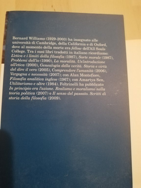 La filosofia come disciplina umanistica, Bernard Williams, 2013, Feltrinelli