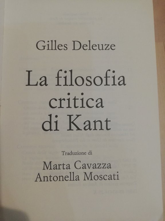 La filosofia critica di Kant, Gilles Deleuze, Cronopio, 1997, prima …