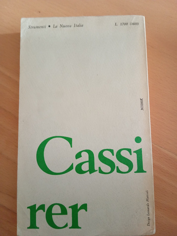 La filosofia dell'illuminismo, Ernst Cassirer, La Nuova Italia, 1974