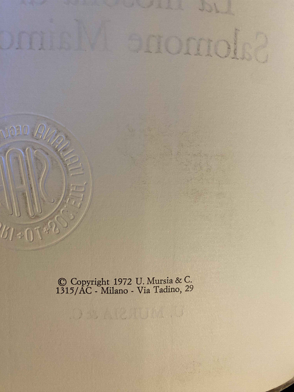 La filosofia di Salomone Maimon, Francesco Moiso, Mursia, FUORI CATALOGO