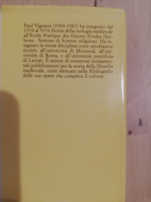 La filosofia nel Medioevo, Paul Vignaux, 1990, Laterza