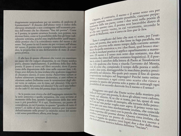 La fine del poema, Giorgio Agamben, Quodlibet, 1995, opuscolo numerato …