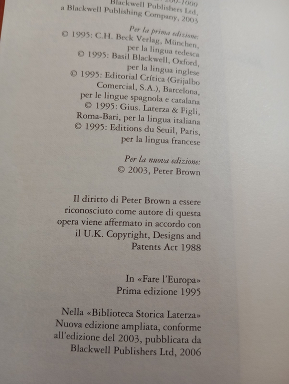 La formazione dell'Europa cristiana, Peter Brown, Laterza, 2006 | Immagine Gallery 9