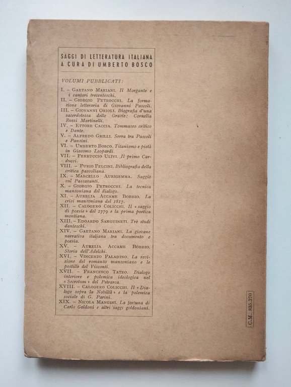 La fortuna di Carlo Goldoni e altri saggi, Nicola Mangini, …