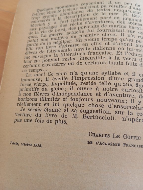 La grande bleue, Americo. Bertuccioli, Garzanti, 1941, in francese