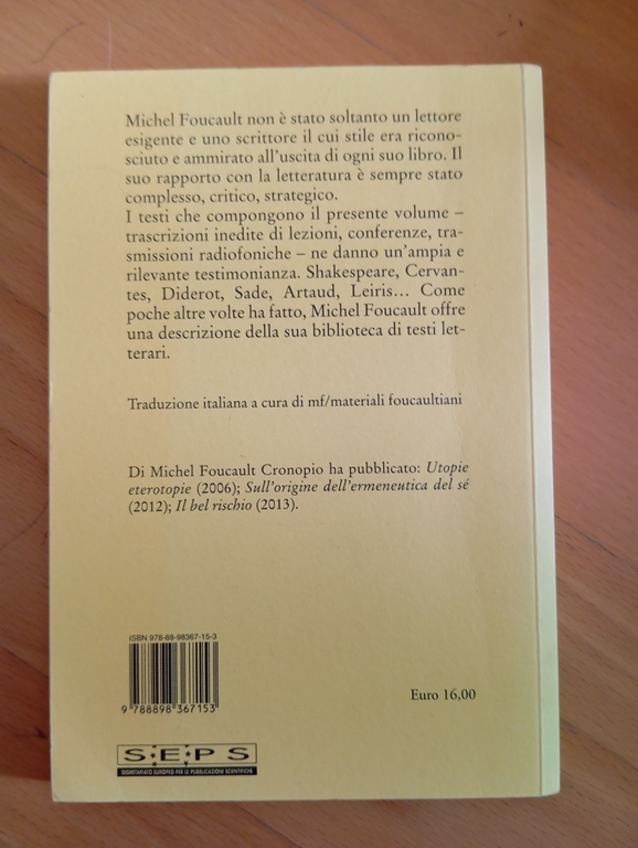 La grande straniera. A proposito di letteratura, Michel Foucault, 2015 | Immagine Gallery 4