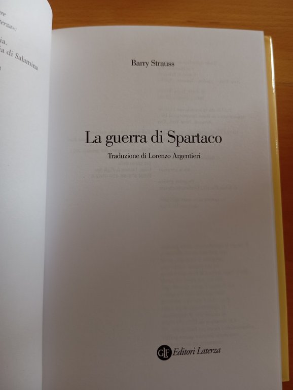 La guerra di Spartaco, Barry Strauss, Laterza, 2009, nuovo | Immagine Gallery 6