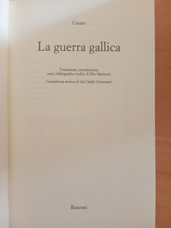 La guerra gallica, Cesare, Rusconi, 1997 | Immagine Gallery 10
