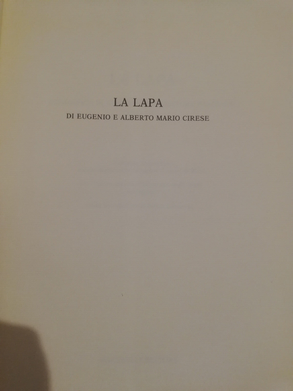 La lapa. Argomenti di storia e letterature popolare, 1991, Marinelli, …