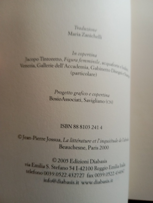 La letteratura e l'inquietudine dell'assoluto, Jean-Pierre Jossua, Diabasis 2005 | Immagine Gallery 6