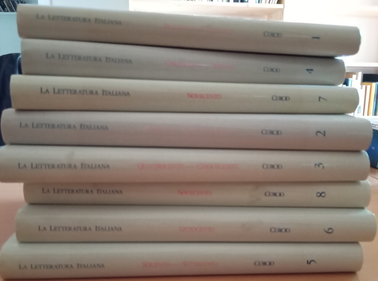 La letteratura Italiana, 8 volumi, Enzo Siciliano, Curcio