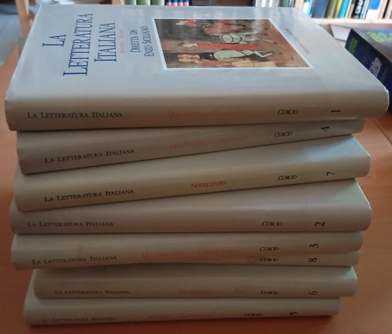 La letteratura Italiana, 8 volumi, Enzo Siciliano, Curcio