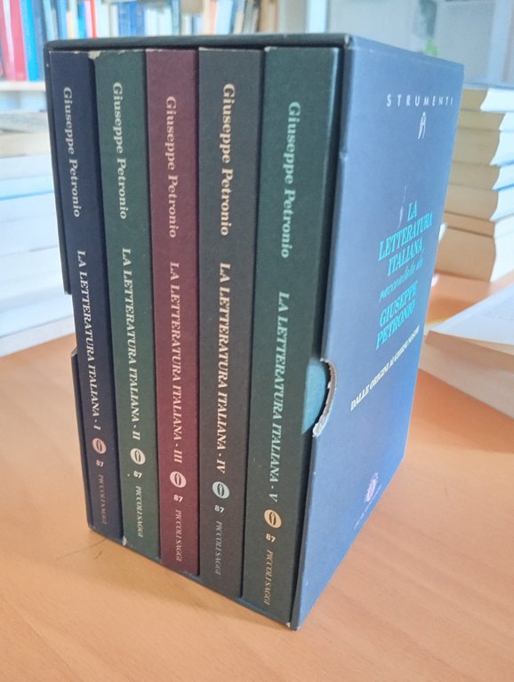 La letteratura italiana raccontata da Giuseppe Petrionio 5 volumi cofanetto …