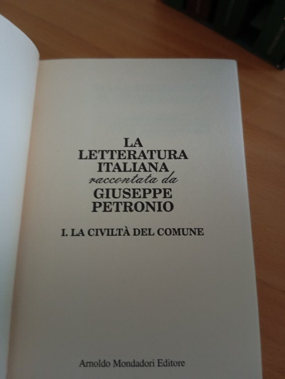 La letteratura italiana raccontata da Giuseppe Petrionio 5 volumi cofanetto …