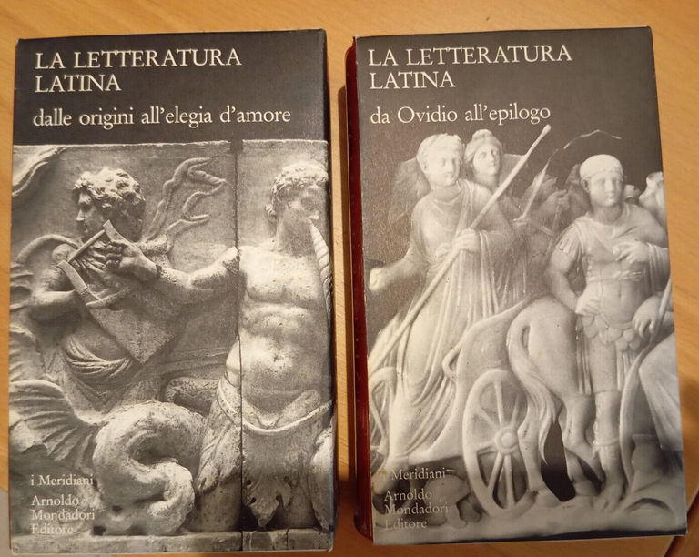 La letteratura latina, due volumi Meridiani Mondadori, 1991 edizione molto …