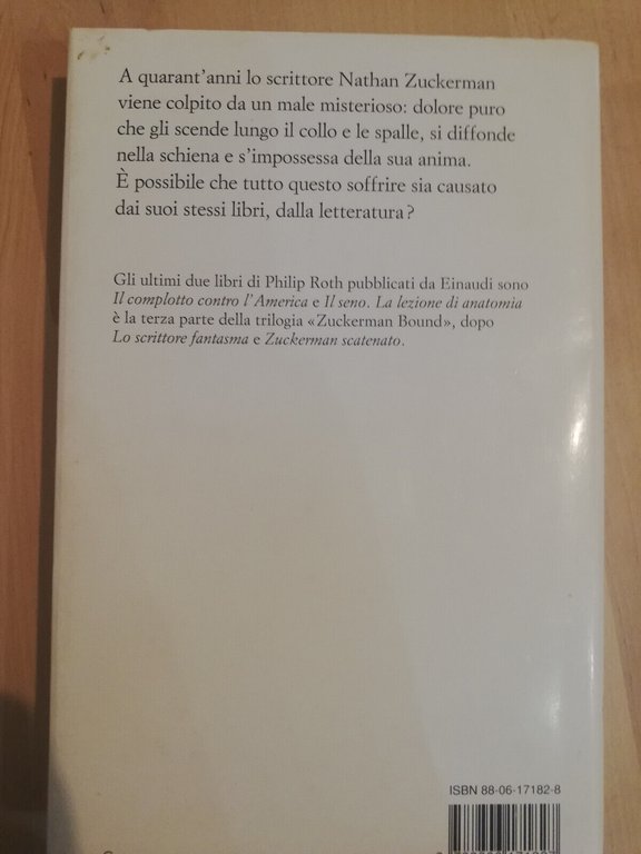 La lezione di anatomia, Philip Roth, Einaudi, 2006