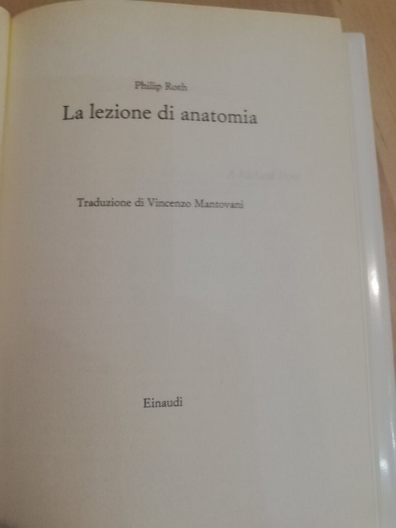 La lezione di anatomia, Philip Roth, Einaudi, 2006