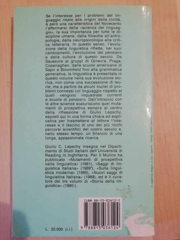 La linguistica del Novecento, Giulio C. Lepschy, 2006, Il Mulino