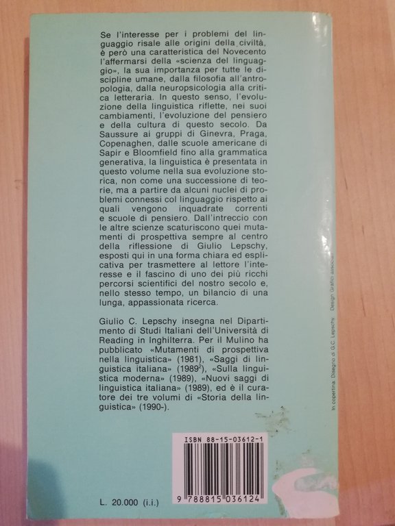 La linguistica del Novecento, Giulio C. Lepschy, 2006, Il Mulino