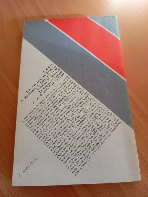 La linguistica testuale, Maria-Elisabeth Conte, Feltrinelli, 1977